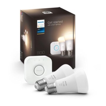 Basissæt Philips Hue WHITE 2xE27/9,5W 2700K + tilslutningsenhed