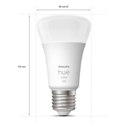 Basissæt Philips Hue WHITE 3xE27/9,5W 2700K + Hue Bridge og dimmer-switch