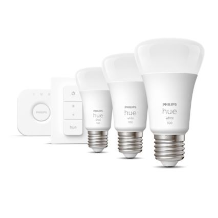 Basissæt Philips Hue WHITE 3xE27/9,5W 2700K + tilslutningsenhed