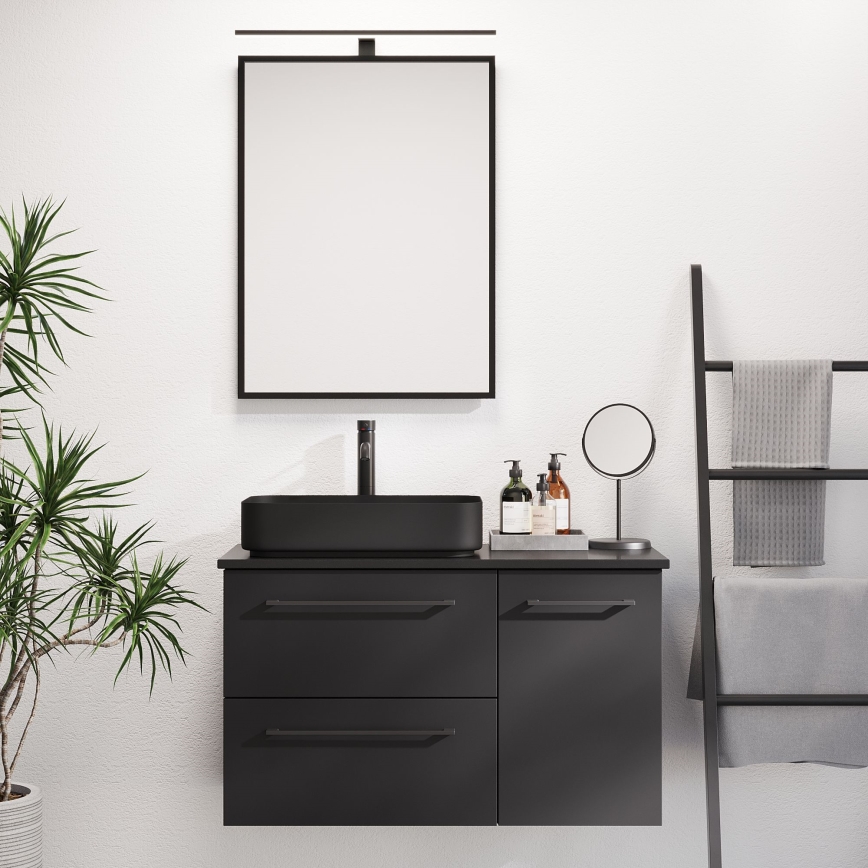 BATH DELUXE 01-060-05-02-00 - Badeværelsesspejl BORGSTED 60x80 cm sort