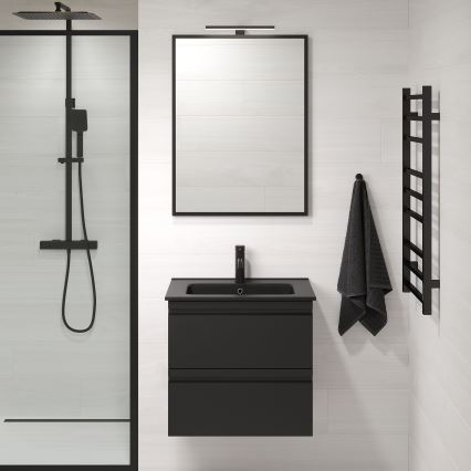 BATH DELUXE 01-060-05-02-00 - Badeværelsesspejl BORGSTED 60x80 cm sort