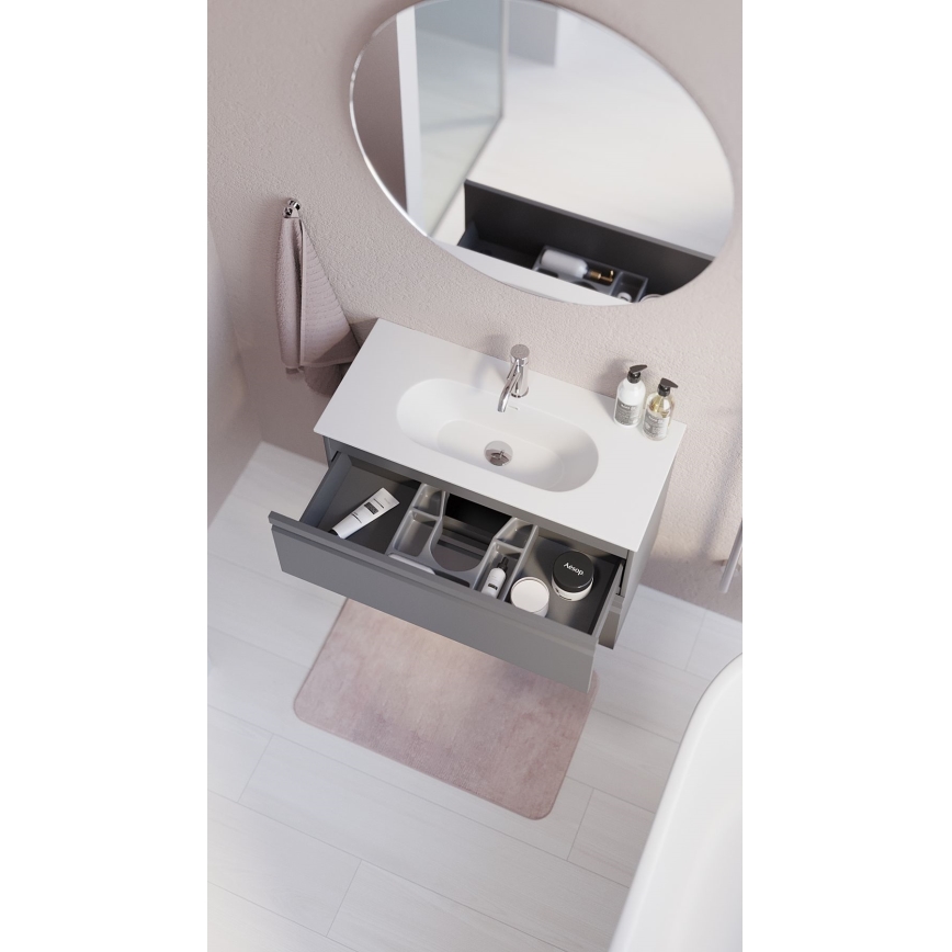 BATH DELUXE 01-080-00-58-00 - Badeværelsesspejl NORDBORG diameter 80 cm