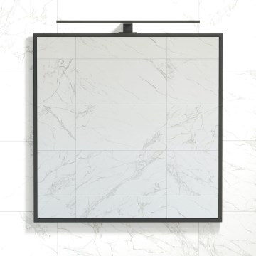 BATH DELUXE 01-080-05-02-00 - Badeværelsesspejl BORGSTED 80x80 cm sort