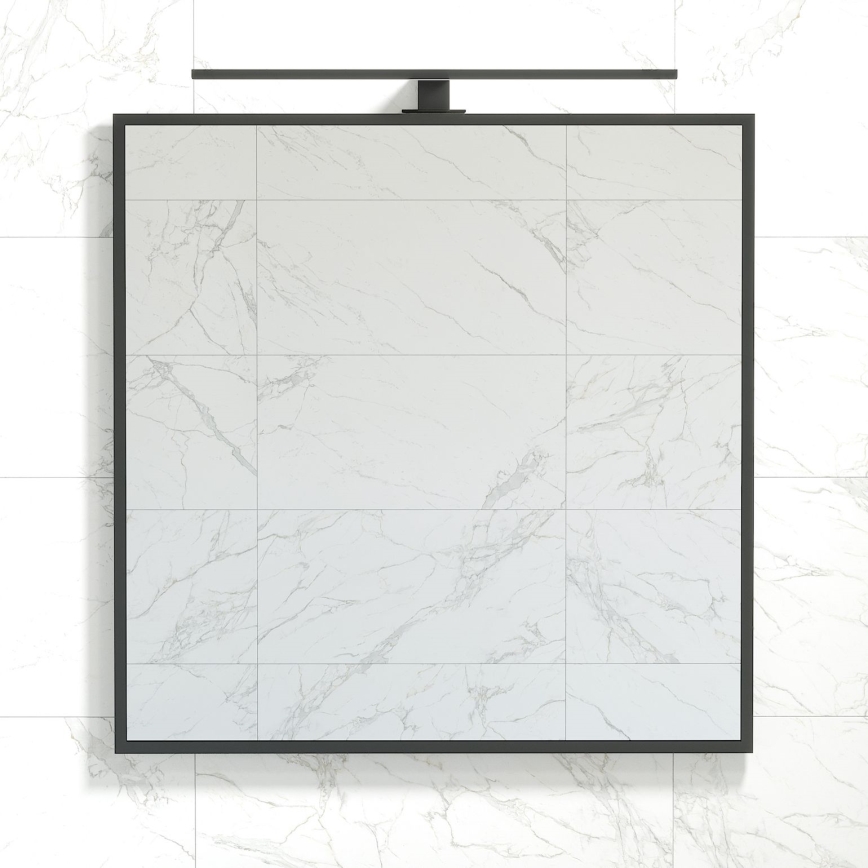 BATH DELUXE 01-080-05-02-00 - Badeværelsesspejl BORGSTED 80x80 cm sort