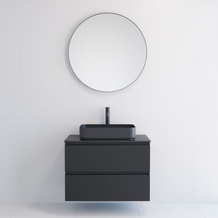 BATH DELUXE 01-080-09-02-00 - Badeværelsesspejl BORGSTED diameter 80 cm sort