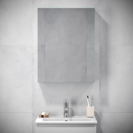 BATH DELUXE 02-050-63-01-01 - Badeværelsesskab m. spejl KENWOOD 65x50 cm mat hvid