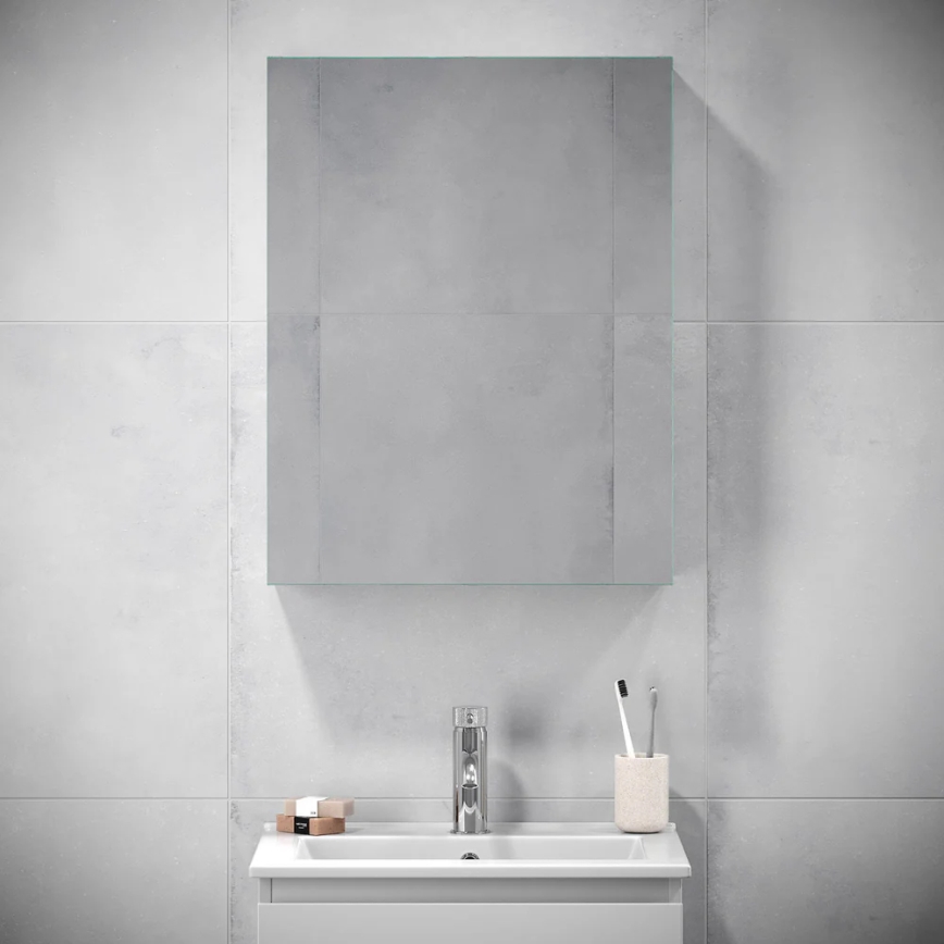 BATH DELUXE 02-050-63-01-01 - Badeværelsesskab m. spejl KENWOOD 65x50 cm mat hvid