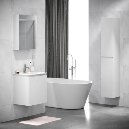 BATH DELUXE 02-050-63-01-01 - Badeværelsesskab m. spejl KENWOOD 65x50 cm mat hvid