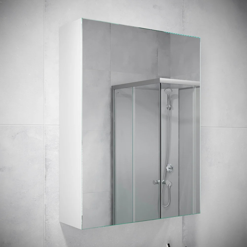 BATH DELUXE 02-050-63-01-01 - Badeværelsesskab m. spejl KENWOOD 65x50 cm mat hvid