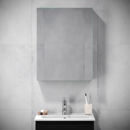 BATH DELUXE 02-050-63-02-01 - Badeværelsesskab m. spejl KENWOOD 65x50 cm mat sort