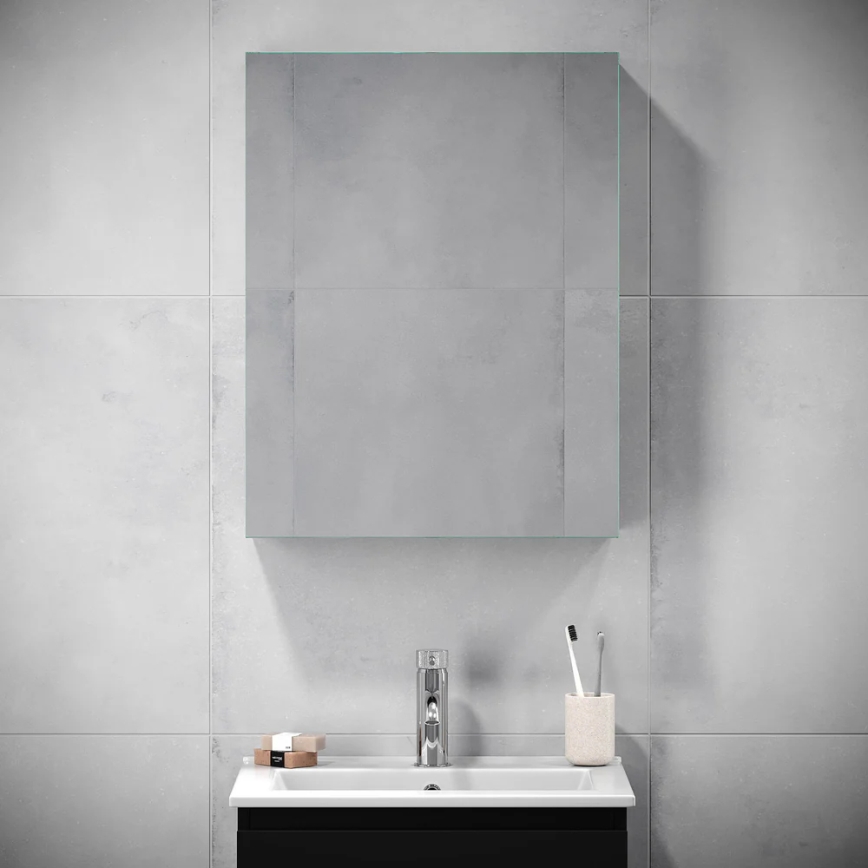 BATH DELUXE 02-050-63-02-01 - Badeværelsesskab m. spejl KENWOOD 65x50 cm mat sort