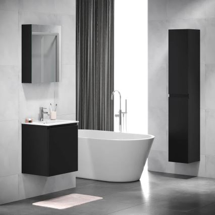BATH DELUXE 02-050-63-02-01 - Badeværelsesskab m. spejl KENWOOD 65x50 cm mat sort