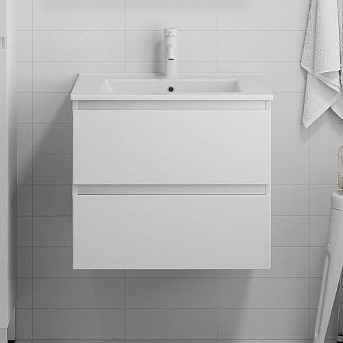 BATH DELUXE 03-060-63-01-01 - Badeværelsesskab med håndvask KENWOOD 61 cm mat hvid