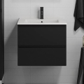 BATH DELUXE 03-060-63-02-01 - Badeværelsesskab med håndvask KENWOOD 61 cm mat sort