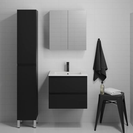 BATH DELUXE 03-060-63-02-01 - Badeværelsesskab med håndvask KENWOOD 61 cm mat sort