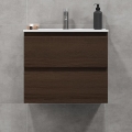 BATH DELUXE 03-060-64-84-01 - Badeværelsesskab med basin KENWOOD 61 cm valnød