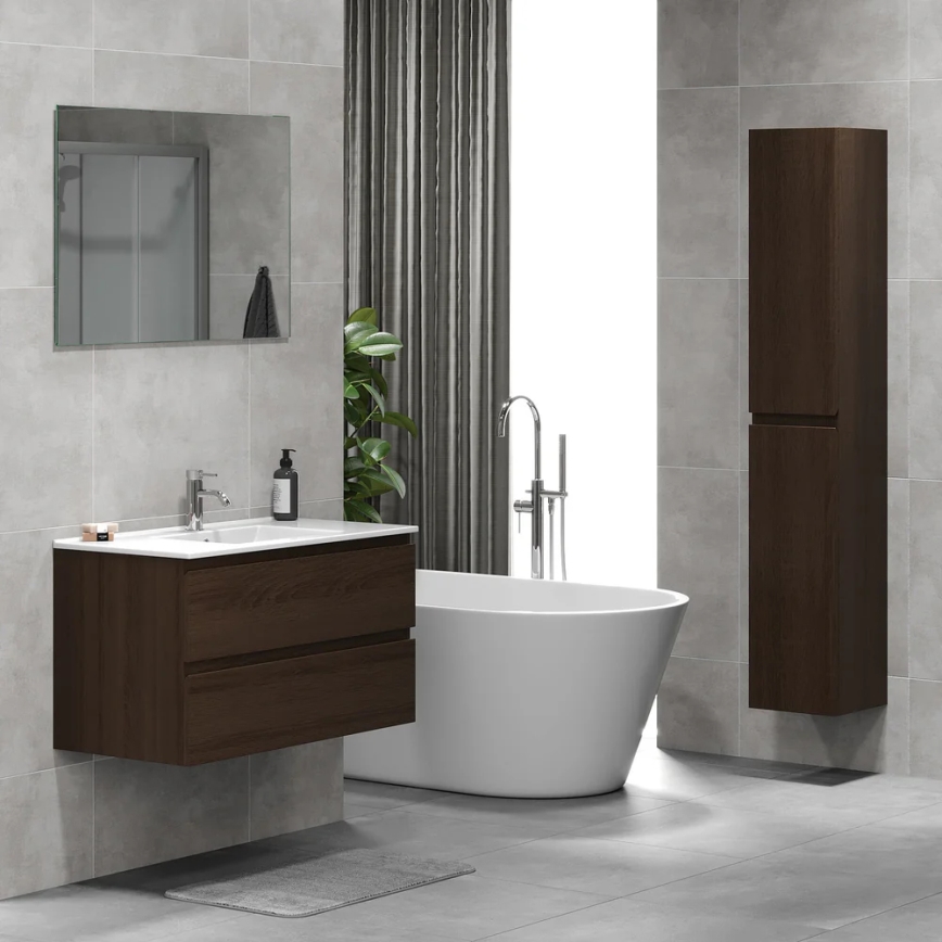 BATH DELUXE 04-030-64-84-01 - Badeværelsesskab KENWOOD 186 cm valnød
