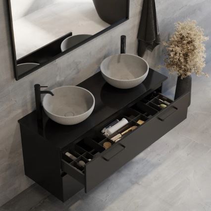 BATH DELUXE 06-039-19-23-00 - Vask til bordplade BERGEN Ø 39 cm beton/grå