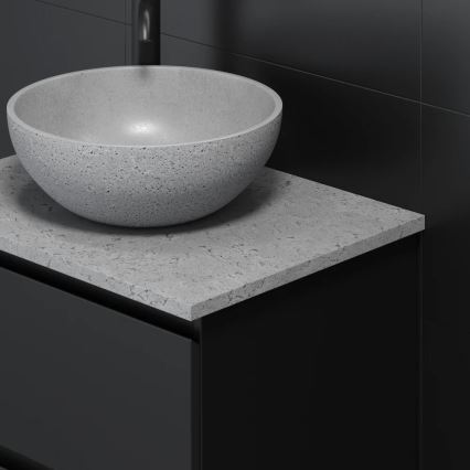 BATH DELUXE 06-039-19-23-00 - Vask til bordplade BERGEN Ø 39 cm beton/grå