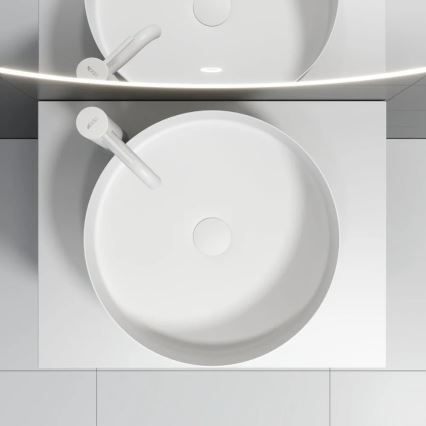 BATH DELUXE 06-040-16-01-00 - Vask til bordplade LJORDAL Ø 40 cm, rustfrit stål/mat hvid