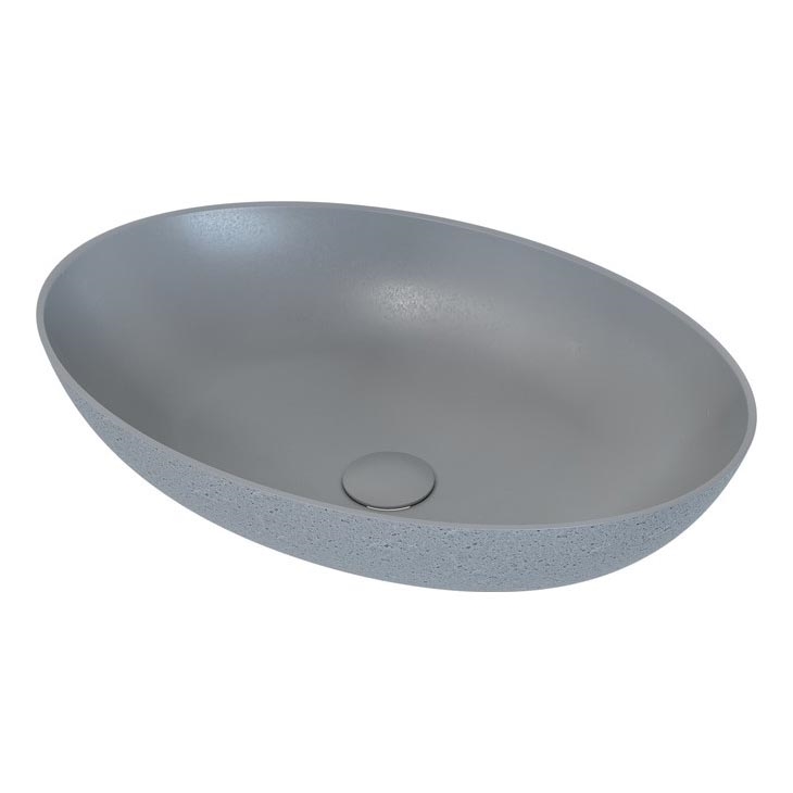 BATH DELUXE 06-060-19-23-00 - Håndvask til bordplade OLSBORG 60x40,5 cm beton/grå