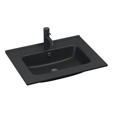 BATH DELUXE 06-060-27-02-00 - Nedfældet håndvask HYGE 61x46 cm keramik/sort