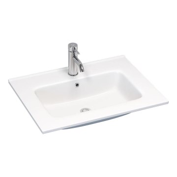 BATH DELUXE 06-060-27-11-00 - Nedfældet håndvask LILLESNAD 61x46 cm keramik/hvid
