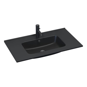BATH DELUXE 06-080-27-02-00 - Nedfældet håndvask HYGE 81x46 cm keramik/sort