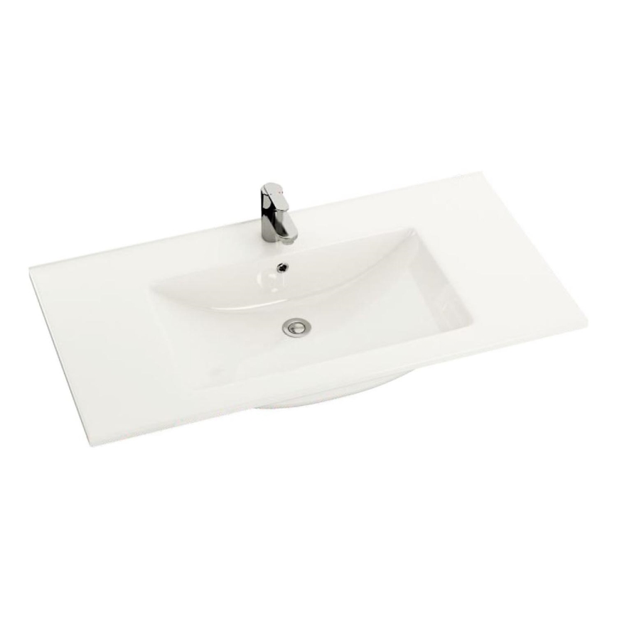BATH DELUXE 06-090-60-11-01 - Nedfældet håndvask CHICAGO 91x46,5 cm keramik/hvid