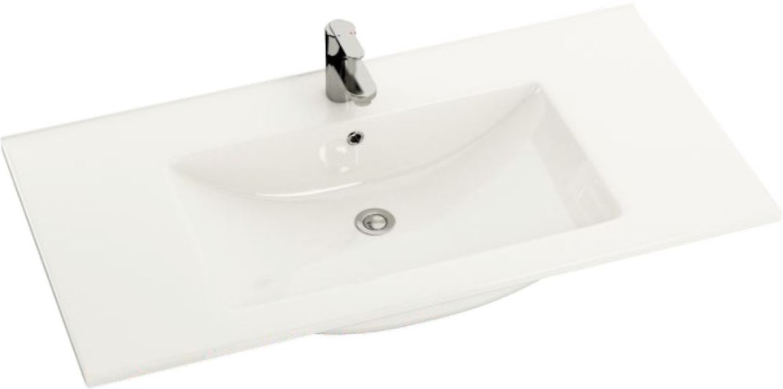 BATH DELUXE 06-090-60-11-01 - Nedfældet håndvask CHICAGO 91x46,5 cm keramik/hvid