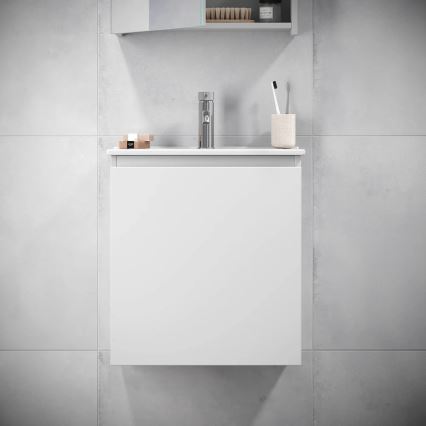 BATH DELUXE 09-050-63-01-01 - Badeværelsesskab med håndvask KENWOOD 51 cm mat hvid