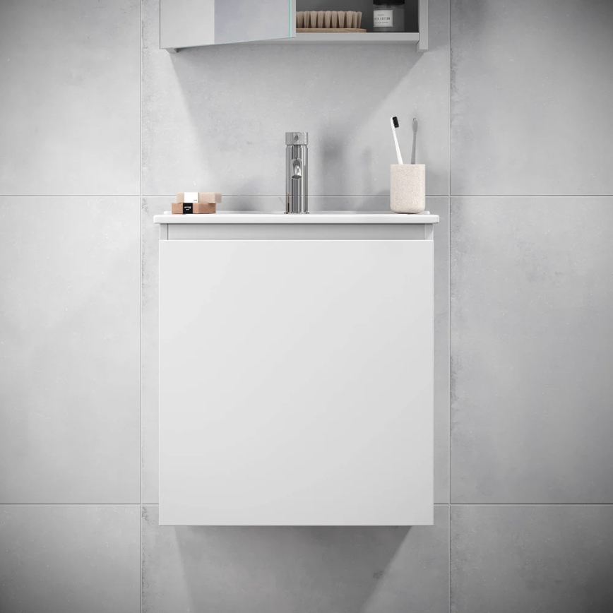 BATH DELUXE 09-050-63-01-01 - Badeværelsesskab med håndvask KENWOOD 51 cm mat hvid