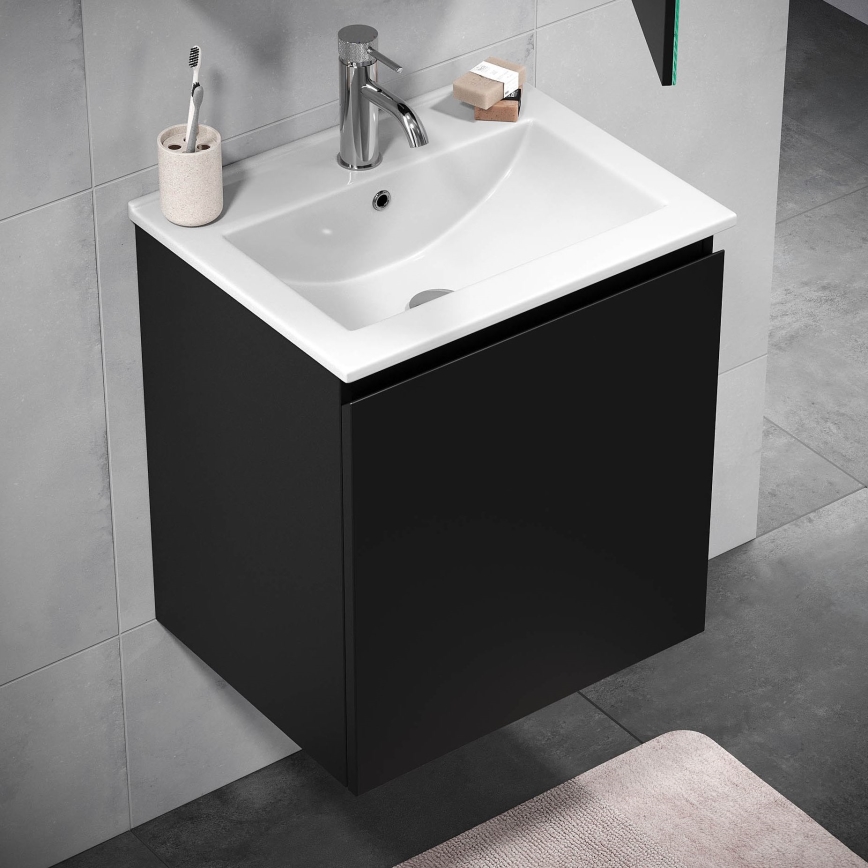 BATH DELUXE 09-050-63-02-01 - Badeværelsesskab med håndvask KENWOOD 51 cm mat sort