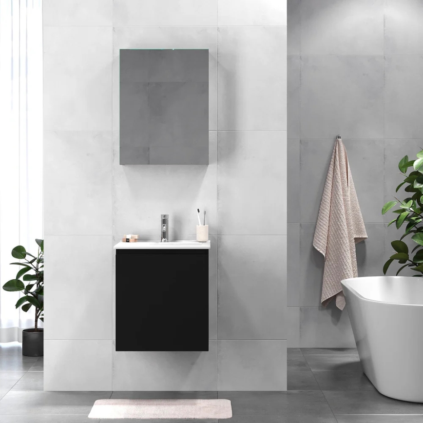BATH DELUXE 09-050-63-02-01 - Badeværelsesskab med håndvask KENWOOD 51 cm mat sort