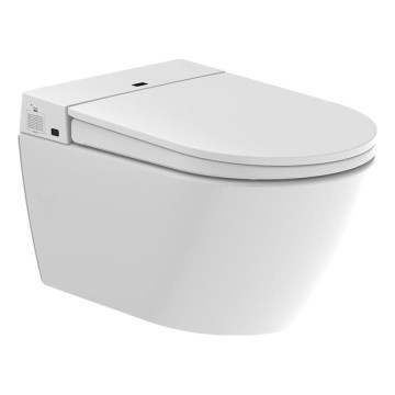 BATH DELUXE 21-040-02-11-00 - Væghængt toilet med bidet og toiletsæde SoftClose TISVILDELEJE 1600W/230V hvid + fjernbetjening