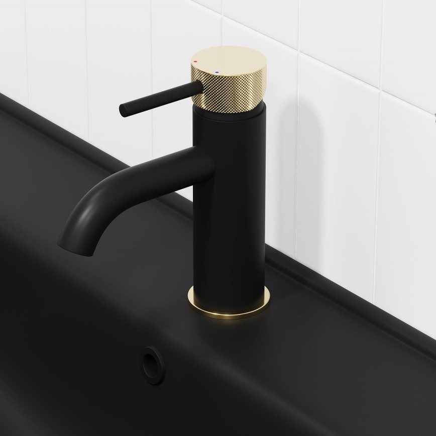 BATH DELUXE 28-005-03-72-00 - Hane ANHOLT 15,6 cm sort/messing