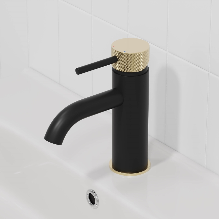 BATH DELUXE 28-005-03-72-00 - Hane ANHOLT 15,6 cm sort/messing