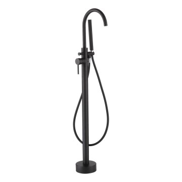 BATH DELUXE 28-114-01-02-00 - Fritstående badesæt med hane DRAGOR 116 cm mat sort