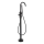 BATH DELUXE 28-114-01-02-00 - Fritstående badesæt med hane DRAGOR 116 cm mat sort