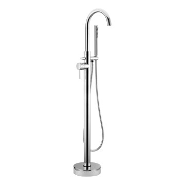BATH DELUXE 28-114-01-60-00 - Fritstående badesæt med hane DRAGOR 116 cm skinnende krom