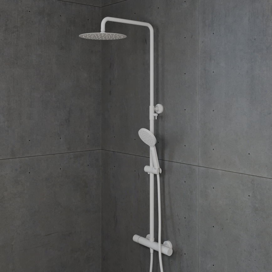 BATH DELUXE 31-120-05-01-00 - Brusesæt med termostathane DRAGOR mat hvid