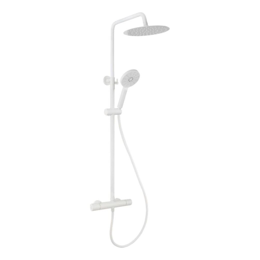 BATH DELUXE 31-120-05-01-00 - Brusesæt med termostatisk blandingsbatteri DRAGOR mat hvid