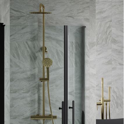 BATH DELUXE 31-120-05-70-00 - Brusesæt med termostathane DRAGOR børstet messing