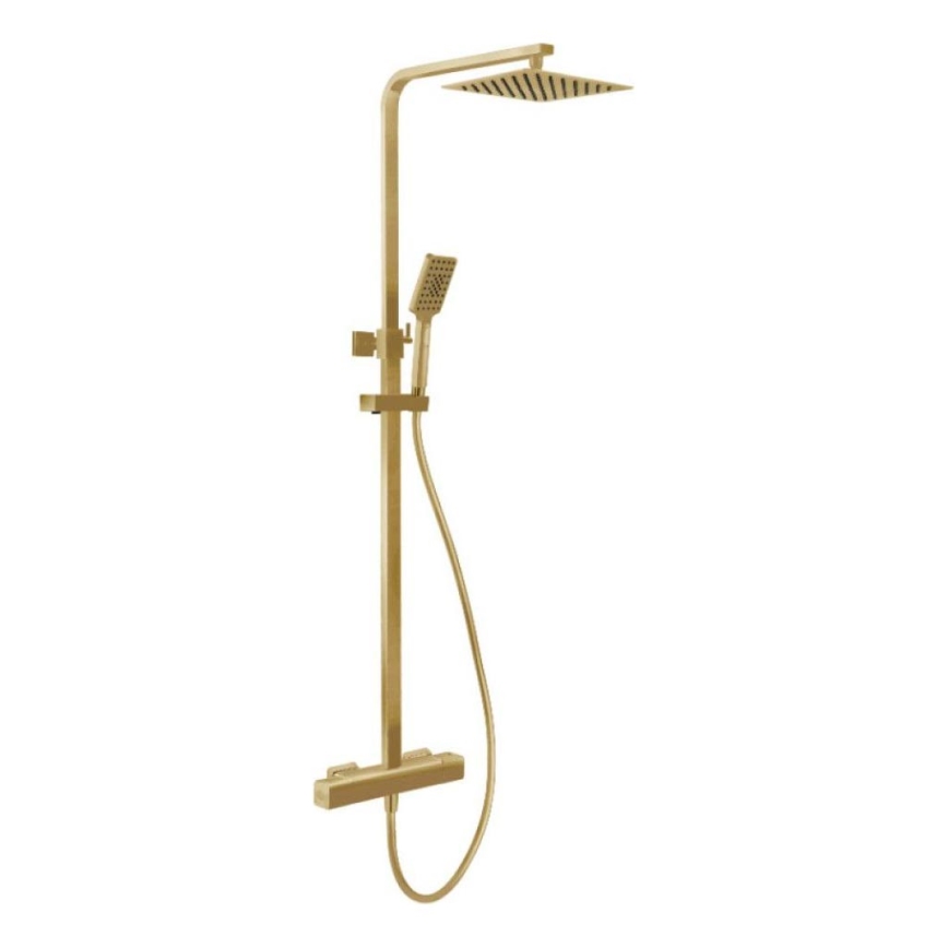 BATH DELUXE 31-120-06-70-00 - Brusesæt med termostathane NAESBY børstet messing