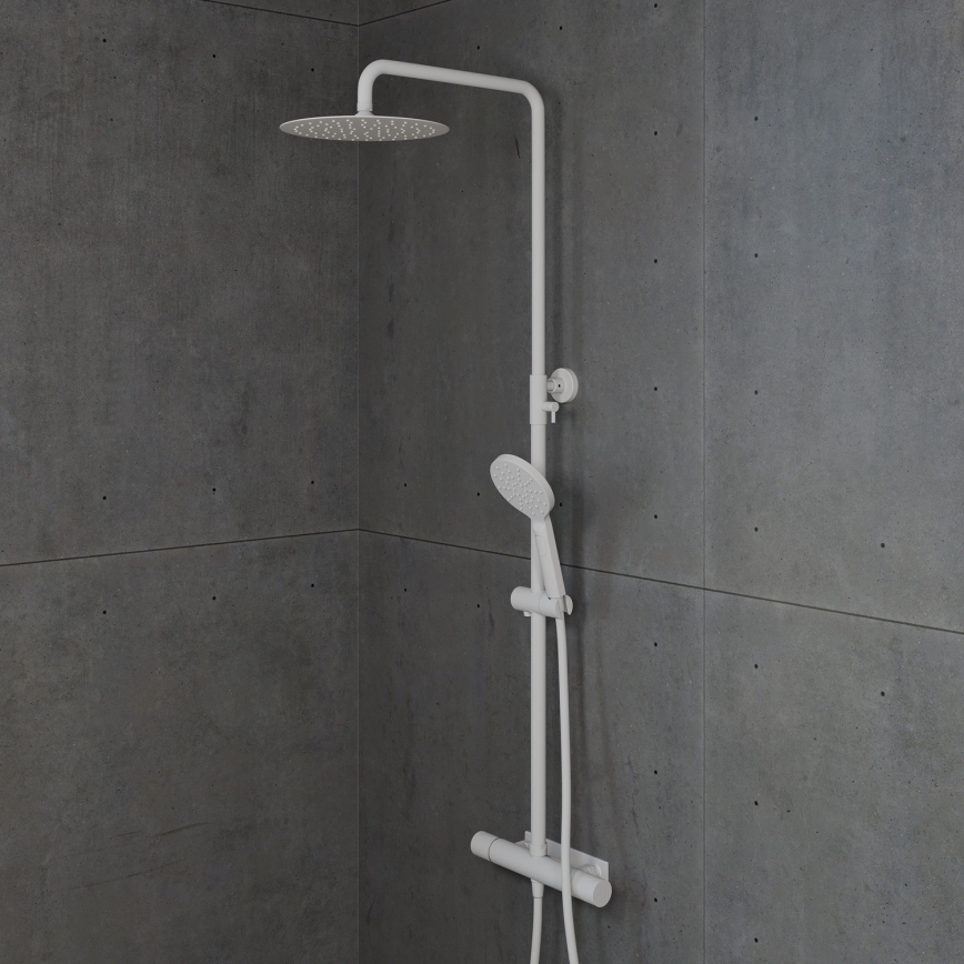 BATH DELUXE 31-120-07-01-00 - Brusesæt med termostathane DRAGOR mat hvid