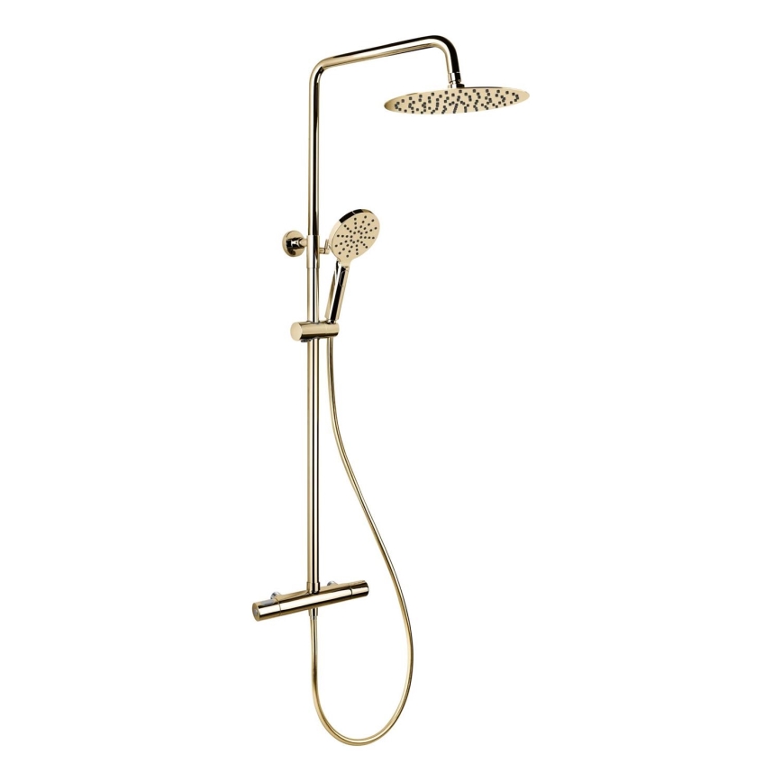 BATH DELUXE 31-120-07-64-00 - Brusesæt med termostathane DRAGOR skinnende messing