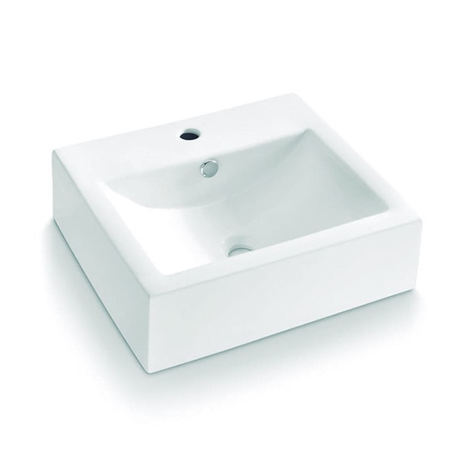 Bathco 0010 - Håndvask til bordplade BOLONIA 51x45,5 cm porcelæn/hvid