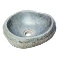Bathco 00393 - Håndvask til bordplade RIO 52x47 cm sten/grå
