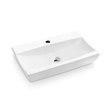 Bathco 0041 - Bordmonteret håndvask SARDINERO 61,5x37,5 cm porcelæn/hvid