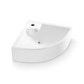 Bathco 0043 - Hjørnevægmonteret håndvask OPORTO 64,5x47 cm porcelæn/hvid